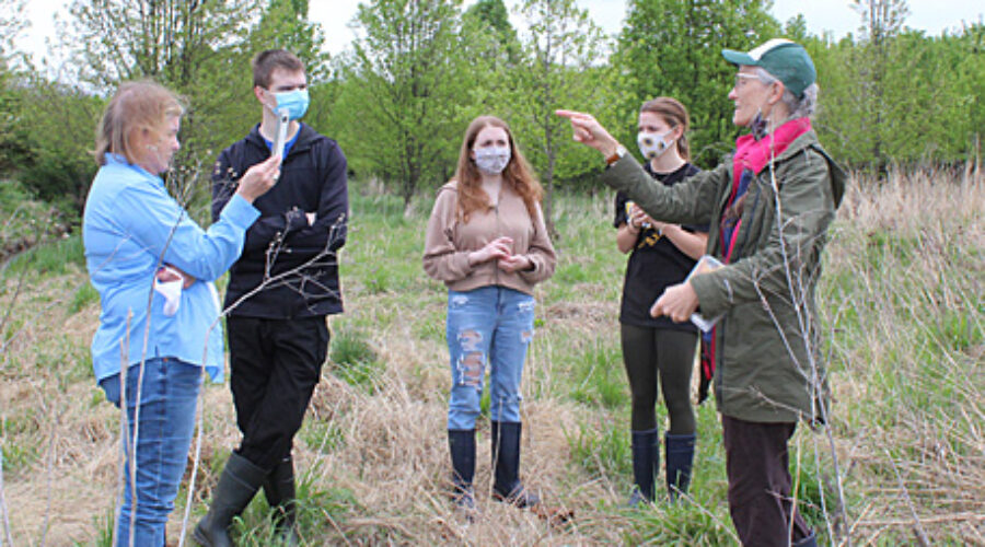 Dr. Westervelt explains to students