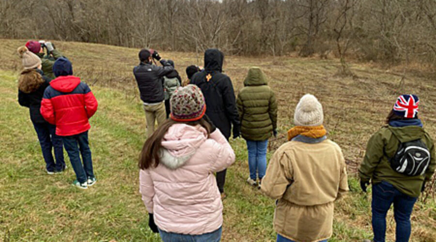 Birders at Demory Field