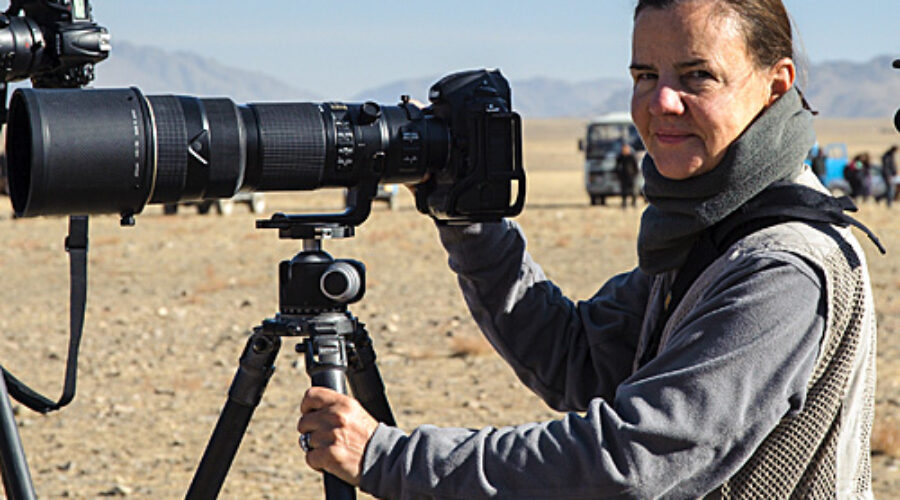 Anne Owen with camera