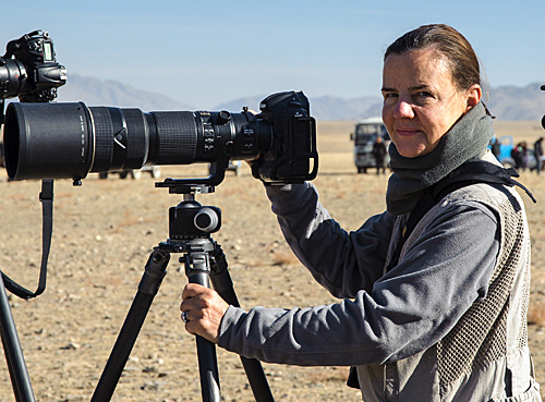 Anne Owen with camera