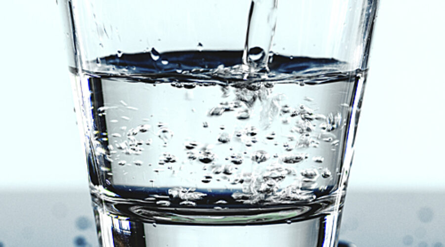Clean water in a glass