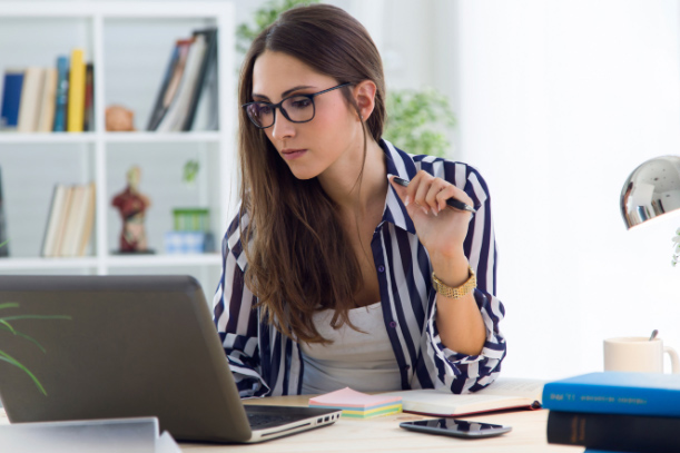 Woman at laptop