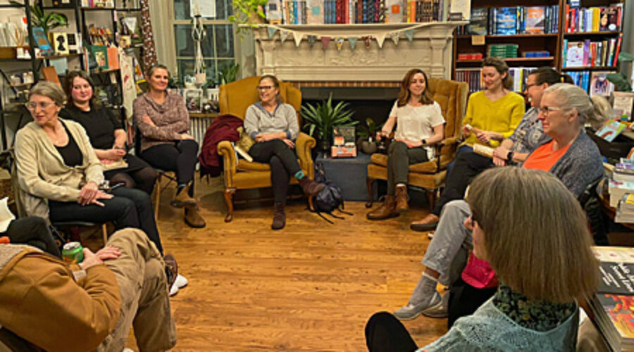Native plant book club meeting