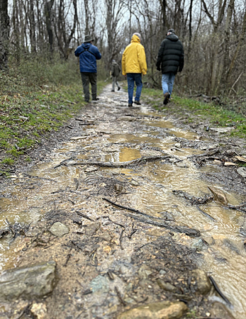 Walking a muddy path