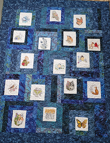 Quilt showing animal side