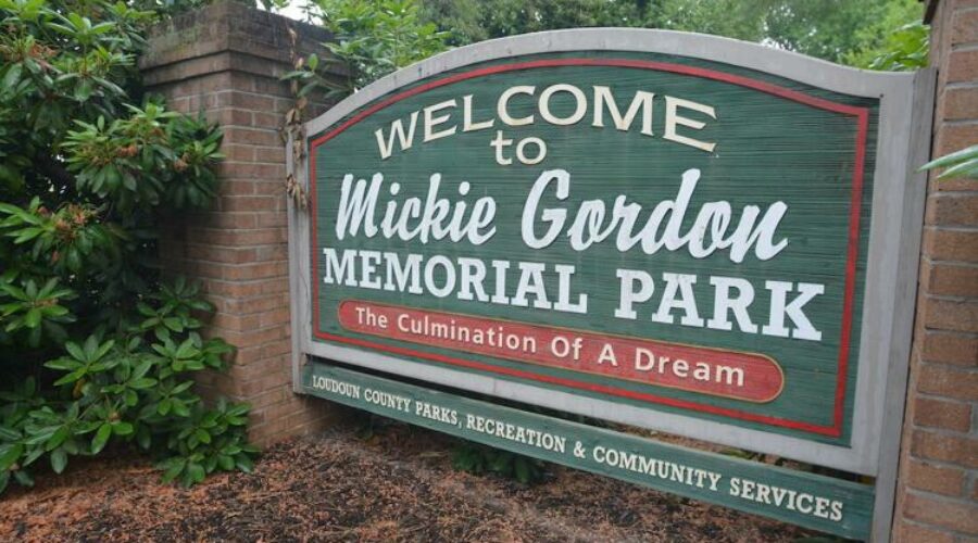 Mickie Gordon Memorial Park sign