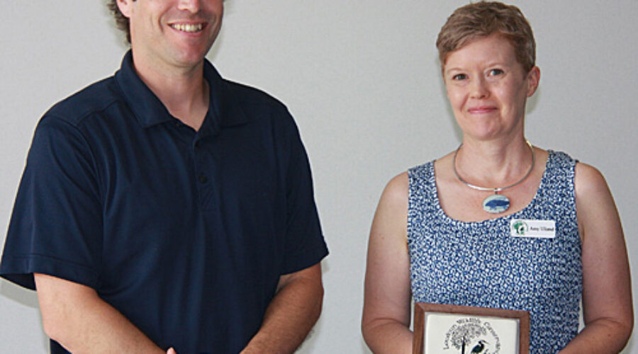 Amy Ulland with award