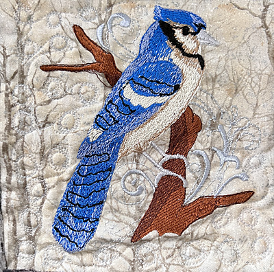 Blue Jay quilt square