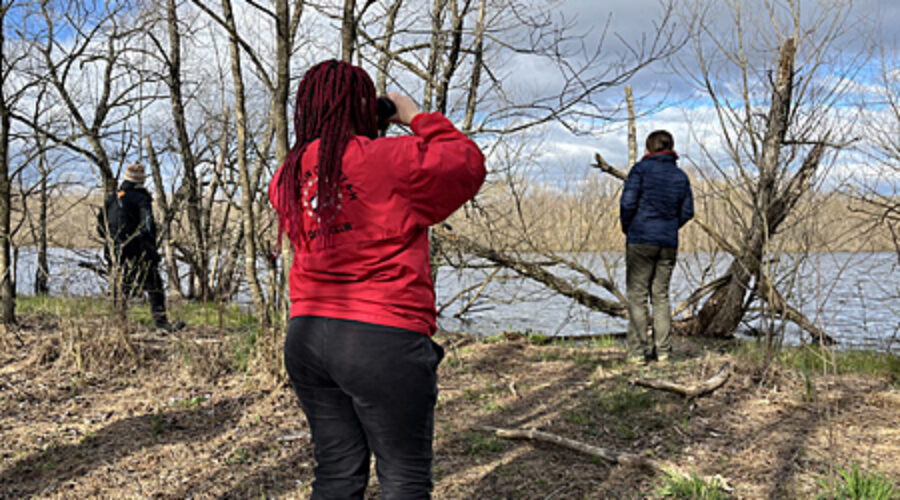 Young birders at Dulles Wetlands