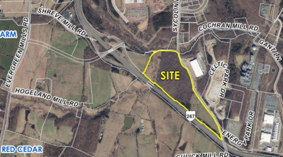 Greenlin Park vicinity map for proposed data center