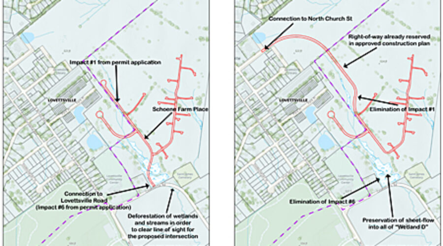 Maps showing alternative route.