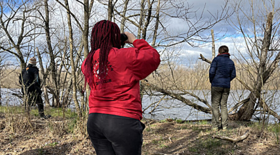 Young birders at Dulles Wetlands