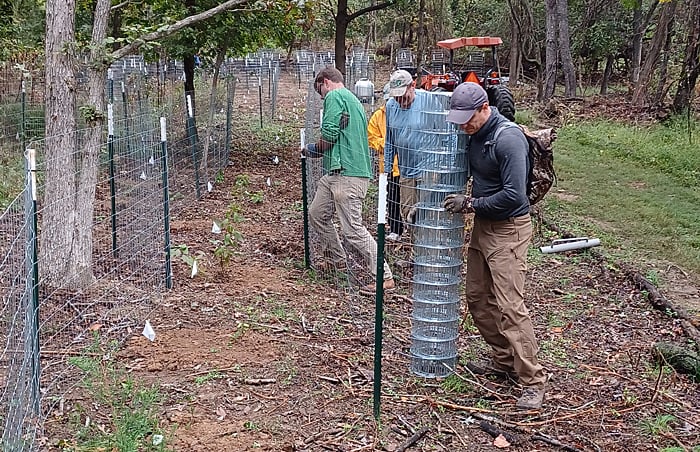 Volunteers at JK Black Oak work day